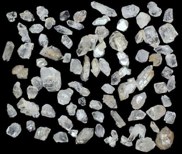 Flat: Clear Quartz Crystals (Morocco) - + Pieces #82340